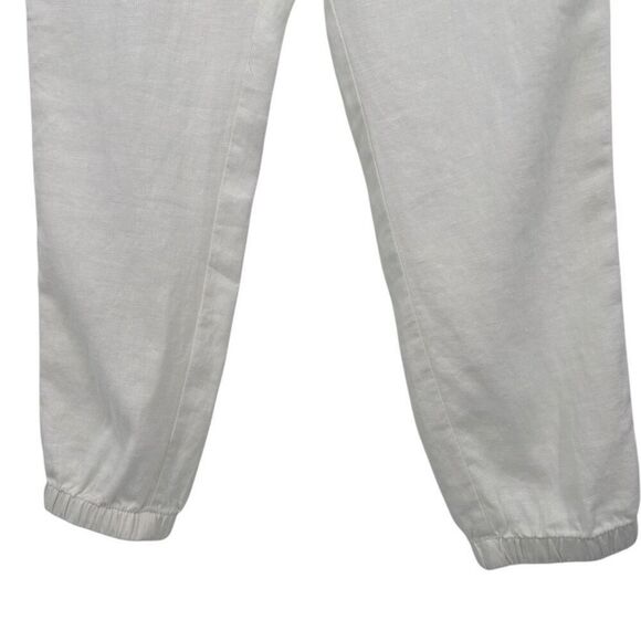 Athleta Cabo Linen Jogger Travel Pants In Calla Lilly Size 10 NWT - Picture 8 of 11